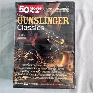 Gunslinger Classics 50 Movie Pack DVD Collection New Sealed 12 Discs Westerns